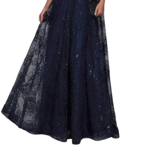 NWT Alyce Paris 27494 Lace Formal Gown Navy Size 24 - Picture 2 of 6